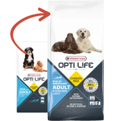 Adult Sterilised/Light Medium & Maxi - Grands & Moyens Chiens Adultes - Poulet 12,5kg - Opti Life