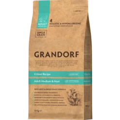 Chien Adult Medium & Maxi Races - 4 Viandes 10kg - Grandorf