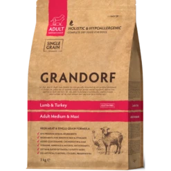 Chien Adult Medium & Maxi Races - Agneau Et Dinde 3kg - Grandorf