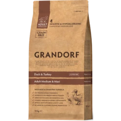 Chien Adult Medium & Maxi Races - Canard Et Dinde 10kg - Grandorf