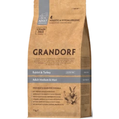 Chien Adult Medium & Maxi Races - Lapin Et Dinde 1kg - Grandorf