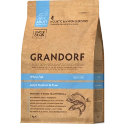 Chien Adult Medium & Maxi Races - Poisson Blanc 3kg - Grandorf