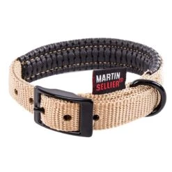 Collier Confort 25mm-65cm Beige - Martin Sellier