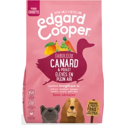 Croquettes Puppy Canard & Poulet Frais élevés En Plein Air 7kg - Edgard & Cooper