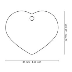 Médaille Basic Coeur Grand Laiton Chromé -Pedigree || Duvo Soldes medaille basic coeur grand laiton chrome mfb26 my family 1