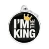 Médaille Cercle Grand " I'm The King " -Pedigree || Duvo Soldes medaille cercle grand im the king ch17king my family