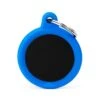 Médaille Gomme Cercle Aluminium Noir/Bleu -Pedigree || Duvo Soldes medaille gomme cercle aluminium noir bleu hta04bluemp my family