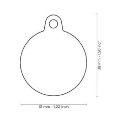 Médaille Gomme Cercle Aluminium Orange/Noir -Pedigree || Duvo Soldes medaille gomme cercle aluminium orange noir hta04orangemp my family 1