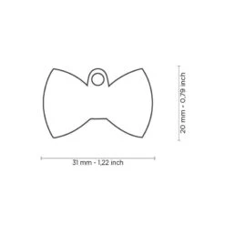 Médaille Noeud Papillon Rouge -Pedigree || Duvo Soldes medaille noeud papillon rouge ch08red my family 1