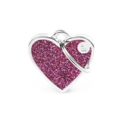 Médaille Shine Coeur Petit Glitter Rose