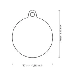 Médaille Shine Os Grand Rond Glitter Rose/Blanc -Pedigree || Duvo Soldes medaille shine os grand rond glitter rose blanc gl05pink my family 1