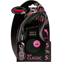 New Classic Sangle Noir S/5m - Flexi -Pedigree || Duvo Soldes new classic sangle noir s 5m flexi 11831 trixie specifications ligne de 5 metres de long avec mousqueton chromela poignee souple 1
