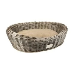 Provence Panier Ovale En Osier+coussin 90x71x23cm - Duvo+